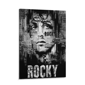 Rocky Movie Poster, Sylvester Stallone, Retro Classic Movie Poster, Minimalist Art, Rocky Balboa Print, Boxing Print