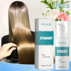Protein Straightening Cream for Frizz Control & Split End Repair, Smooths Damaged Hair Naturally, No Pulling Needed Care Routine