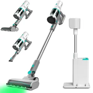 HAUSHOF Cordless Vacuum Cleaner with Auto Empty Station, 250W Motor, HEPA Filter, Anti-Tangle Brushroll, Stick Vacuum for Pet Hair, Hardwood Floors, Carpets