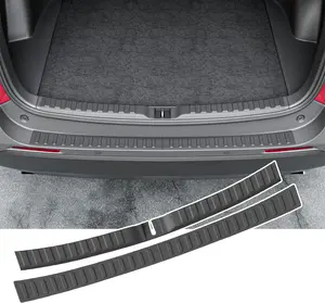 [Fits 19-25 RAV4] 2PCS Rear Bumper Guard Compatible with 2019-2025 Toyota RAV4 Trunk Sill Protector Upgraded TPE Rear Bumper Trim Cover Replacement for 2019-2025 Toyota RAV4 Accessories