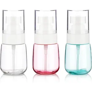 3pack Small  Bottle, 1oz Mini  Bottles, Empty Travel  Bottle, Fine Mist Plastic  Bottles (Clear+Green+)