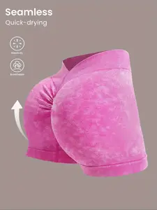 Women's High Waist Sporty Shorts, Quick-Dry Fabric, Seamless Design, Breathable Comfort, Ideal for Yoga & Gym, All Seasons