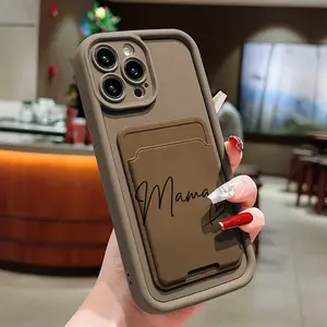 Self-Adhesive Card Holder Phone Case, Tpu Anti-Drop Full Coverage, Compatible with iPhone 6/7/8/x/XR/11/12/13/14/15 Pro Max