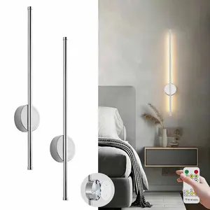 2-Pack Rechargeable Wall Lights, Dimmable Three-Tone, Silver Color, Remote/APP Control, Wireless Installation, USB Charging, Indoor Lighting