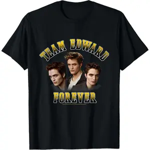 Men's Short Sleeve Vintage Basic Top Twilight Team Edward Forever T-Shirt