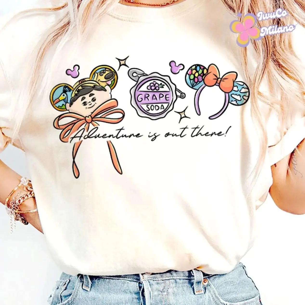 Coquette Bow Adventure Is Out There Up Shirt, #Carlll #Elliee #Russellll #Dugg #Kevinnn Graphic Tee, Girl Trip Family Vacation Apparel S0CRI