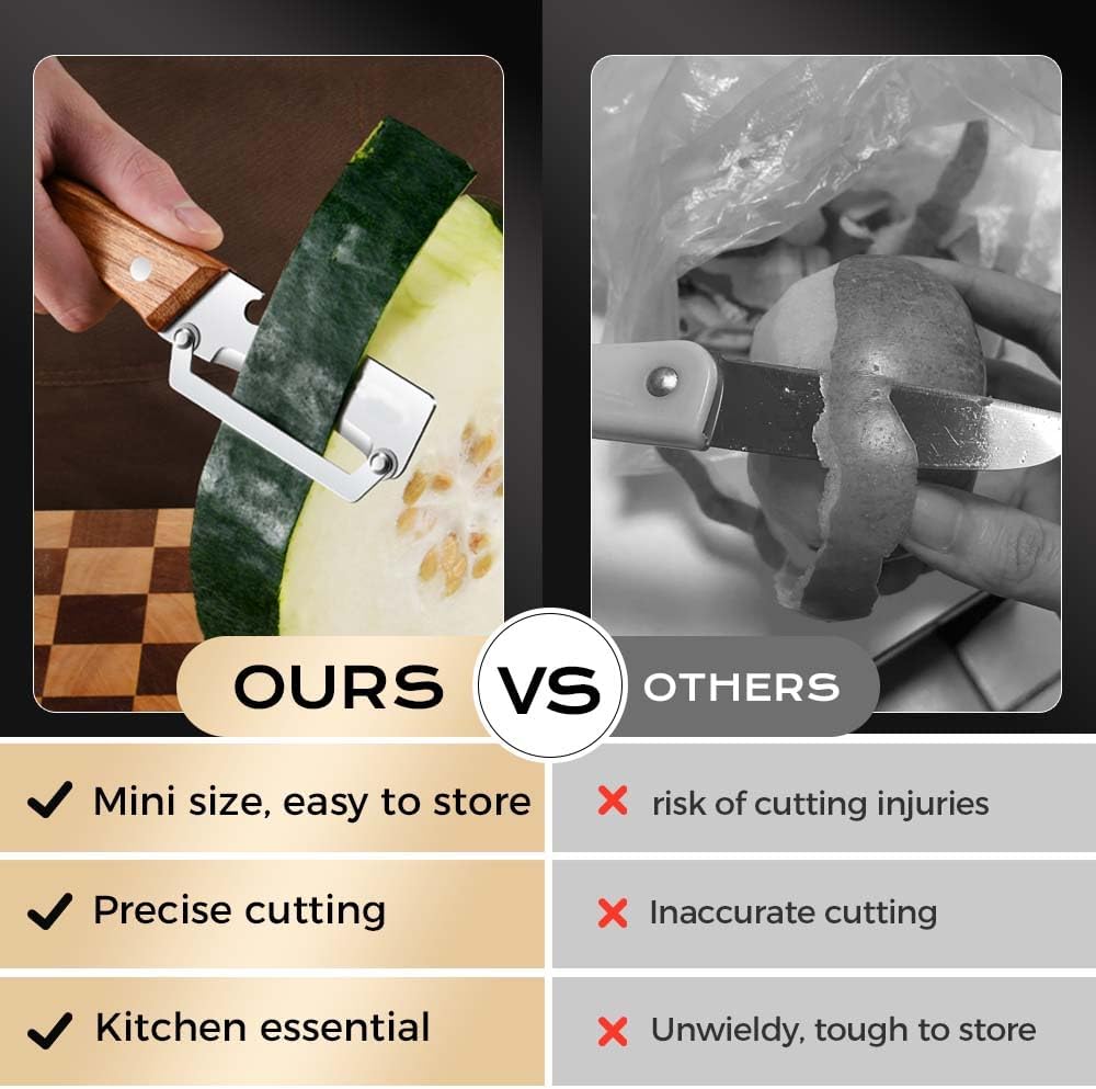 Multi-Functional Vegetable Peeler for Kitchen, New Stainless Steel Peeler with Wooden Handle and Bottle Opener, Kitchen Tool for Fruit Veggie Pumpkin, Gifts for Mom (2PCS) Lightweight Portable Multi-Functional Vegetable Peeler for Kitchen, New Stainless Steel Peeler with Wooden Handle and Bottle Opener, Kitchen Tool for Fruit Veggie Pumpkin, Gifts for Mom (2PCS) Lightweight Portable