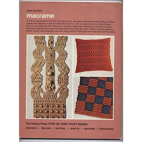 Used Macrame Tutorial Book - Step-by-Step Creative Knotting Craft Guide, Soft Cover English Educational Resource by Mary Phillips (Office & School Supplies)