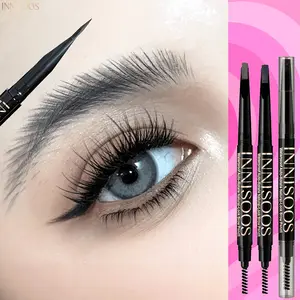3-Pack Dual-Ended Precision Eyebrow Pencils, Automatic Rotating Design, Waterproof & Smudge-Proof, Easy to Blend Natural Eyebrows for Women, Eyebrow Products