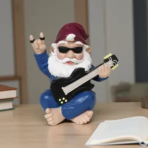 1pc Hand-Painted Rocker Gnome Statues, 3D Rocking Garden Gnomes Outdoor And Indoor Decor, Fairy Garden And Garden Gnomes Unique Mother'S Day Birthday Gift For Mon, Garden Ornament, Humorous Garden Statue, Playful Design, Detailed Craftsmanship