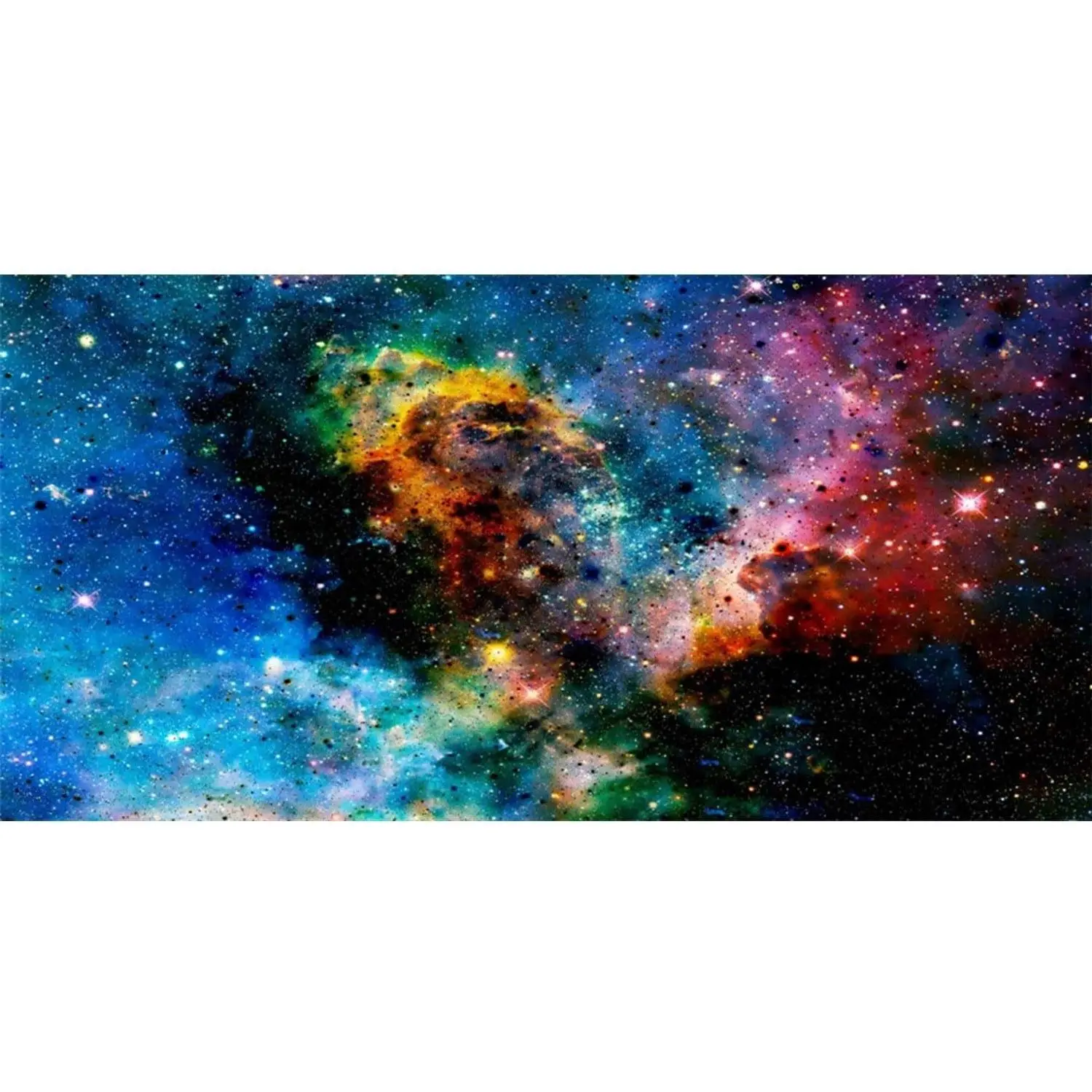 48x18 Inches Galaxy Aquarium Background Stars Universe Fish Tank Backdrop