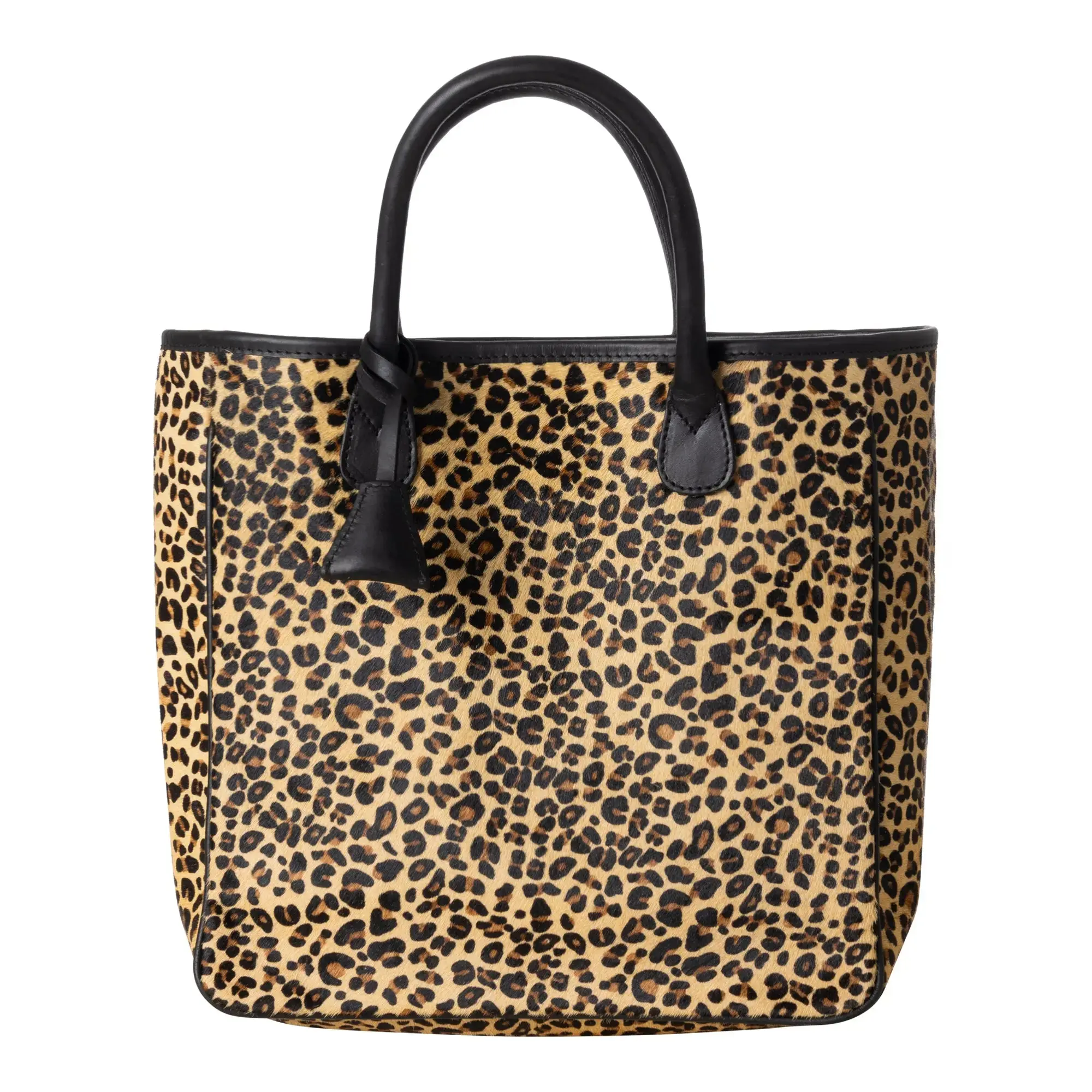 Huntley Equestrian Leopard Hair On Hide Tote Handbag