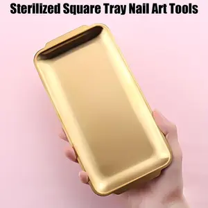Square storage tray, multi-purpose nail tool storage tray, nail clipper tray, nail studio desktop tool storage tray, cosmetics jewelry nail pen rhinestone storage tray, Beauty Supplies Organizer
