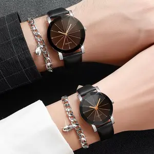 4PCS Couple's Watch & Bracelet Set – Timeless Style Meets Romantic Charm