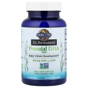 Garden of Life Dr. Formulated, Vegan Prenatal DHA, 400 mg, 30 Softgels
