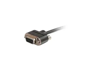C2G 52180 Serial RS232 DB9 Null Modem Cable with Low Profile Connectors F/F, in-Wall CMG-Rated, Black (35 Feet, 10.66 Meters)