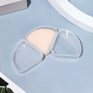 Cotton Candy Makeup Sponge Organizer Box, Portable Round PP Transparent Plastic Case, 1/3/6pcs Empty Cosmetic Tool Storage, Easy Carry Design