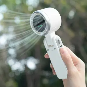 1Pcs Portable Turbo Fan Mini Hanging Bladeless Neck Fan USB Rechargeable Cooling Handheld Fan Foldable Mini Neck Fan 1800mAh/3600mAh Wearable Fan Wearable Personal Fan
