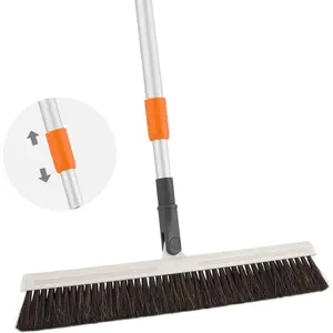 Horse hair broom broom for hardwood floors 18 horsehair swivel kitchen broom soft bristle broom with telescopic handle