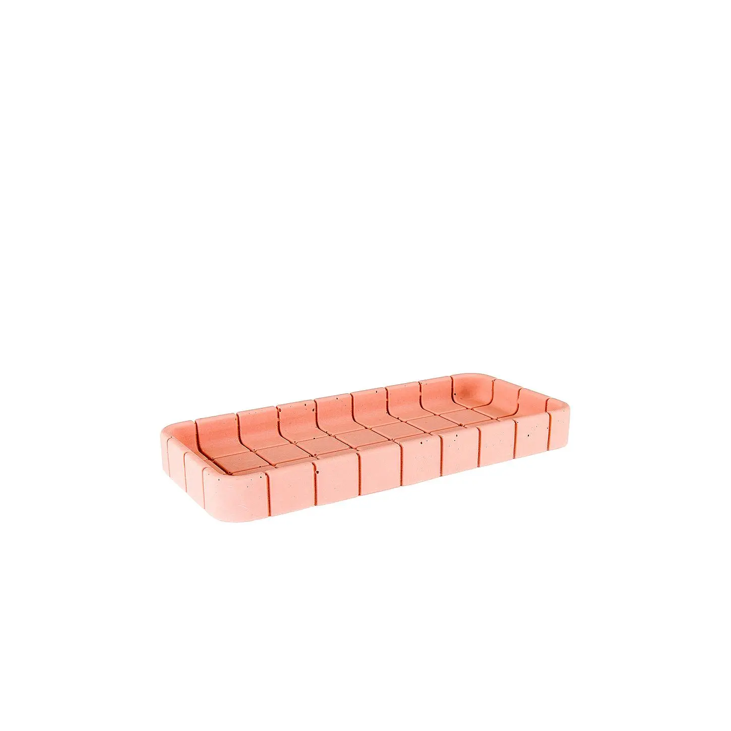 Block Design Tile Oblong Tray in Miami Pink Block Design Tile Oblong Tray in Miami Pink