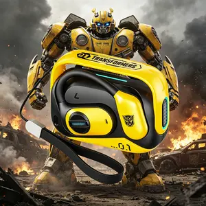 TRANSFORMERS TF-T77 Bluetooth Open-Ear Travel Earbuds TWS BT Headphones Wireless sport Open Ear-hooks Non-in-ear Comfortable Wear Smart Voice Assistant Headset with ENC Buds for Gaming and Gym Use