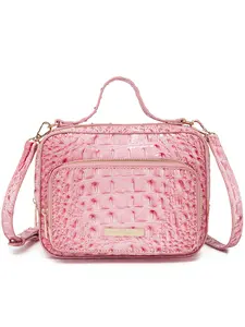 Women's Crocodile Pattern Large Capacity Commuter Bag, Stylish Handbag & Shoulder Bag, PU Tote Satchel for Daily Use, Trendy Design for Women