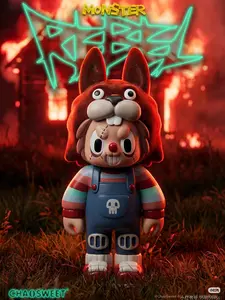 CN-Rebel Bear Monster Series Mystery Boxes Bag Pendant Bunny Plush Dolls Soft Collectibles