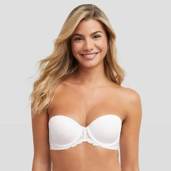 Maidenform Women's Strapless Push-Up Bra SE1102  White 34B
