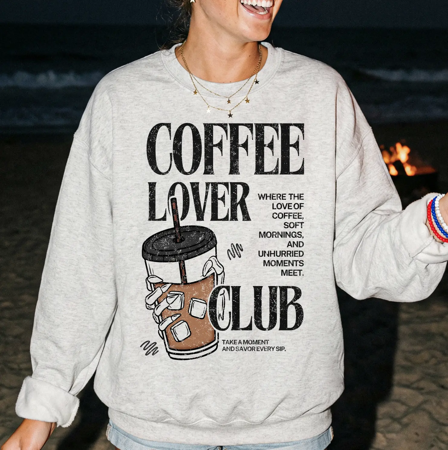 Coffee Lover Club T-Shirt or Sweatshirt, DTG Printed