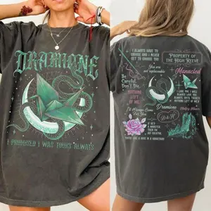 2 Side Manacled Dramione Shirt, Fanfiction Romance Design, Bookish Romantasy Tee, Draco Fanfic Lover Shirt, Timeless Appeal, Simple and Clean, Full Size Range, Perfect Fit for Everyone