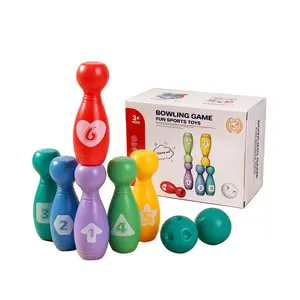 Bowling Set, Parent-Child Interactive Math Logic Toy, Indoor Game for Boys and Girls, 6 Bottles + 2 Balls, Ages 3-12, Holiday Gift