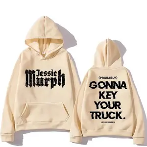"Jessie Murph" Probably Gonna Key Your Truck - Sand Premium Heavyweight Hoodie, Aesthetic Country Rap Graphic T-Shirt & Sweatshirt