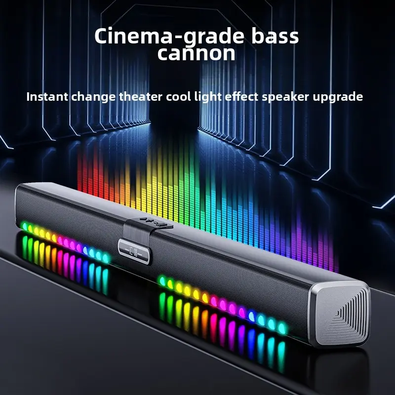 【Top of the line version】: HUICHANG Echo Wall Projector, TV with 10 speakers, 360 degree sound effects, stereo bass, subwoofer, colorful LED lights, two serial speakers, wireless home theater, universal Bluetooth speaker Audio