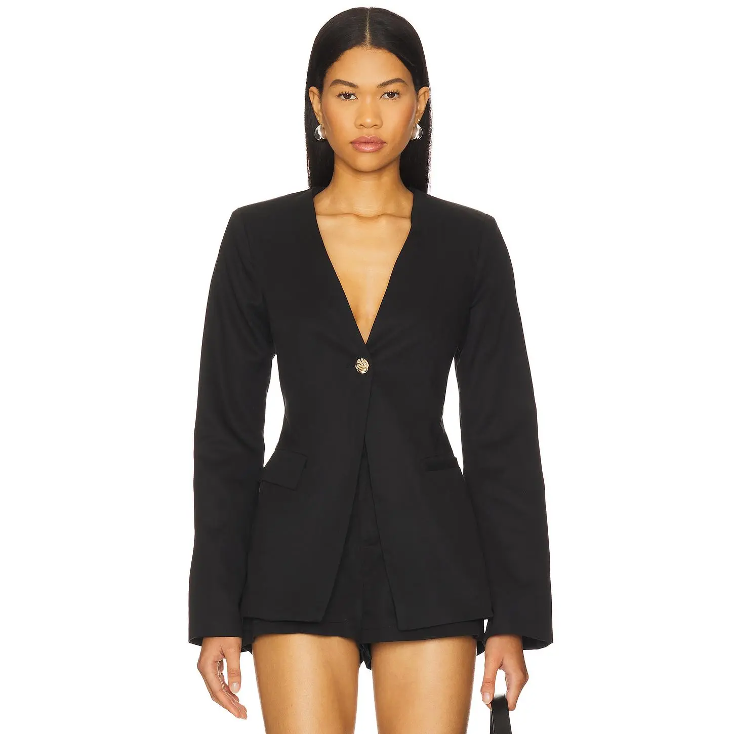 SNDYS Emilie Fitted Blazer in Black