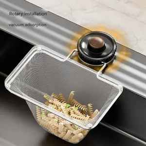 Sink Strainer Basket Holder Suction Food Catcher,Filter 50Pcs,Drain Filter Mesh Rack, Kitchen Organizer, Space-Saving for RV, Apartment, Bathroom, Commercial Use or Vegetable Cleanup Rotary Installation