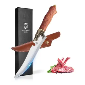 DRAGON RIOT Sharp Boning Knife for Meat Cutting, Full Tang Meat Deboning Knives with Sheath High Carbon Steel for Home Kitchen