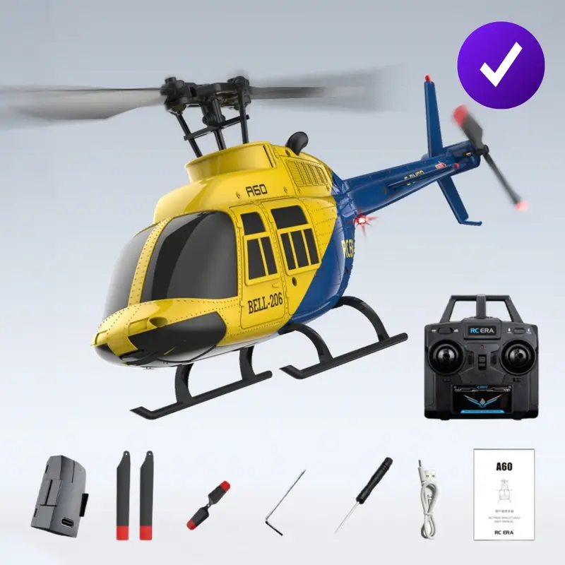 Remote Control Helicopter Set, Optical Flow Altitude Hold, Realistic Model, Stunt Drone, Adult Toy, Christmas Birthday Gift, Includes Box, 14+, Remote Controlled Helicopter