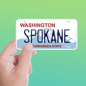 Spokane Washington License Plate Sticker