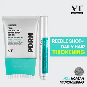 [VT Offical] PDRN Reedle Shot Scalp Care Set | PDRN Reedle Shot Brush Hair Serum & PDRN Reedle Shot Hair ampoule 100|300|700 bundle, Hair Thickening, Scalp Treatment, Korean Hair Care, anti-hair loss, hair growth, Scalp pore care