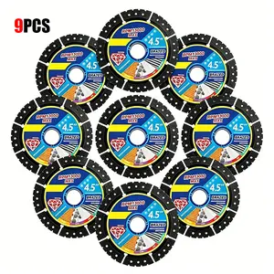 4.5" (115mm) 3/6/9PCS Ultra Fast Cutting Diamond Blades for Angle Grinder – Smooth No-Chip Cutting for Tile, Stone, Marble, Metal & More Heavy Duty Power Tool Disc，Angle Grinder Tools summervibes outdoorfun