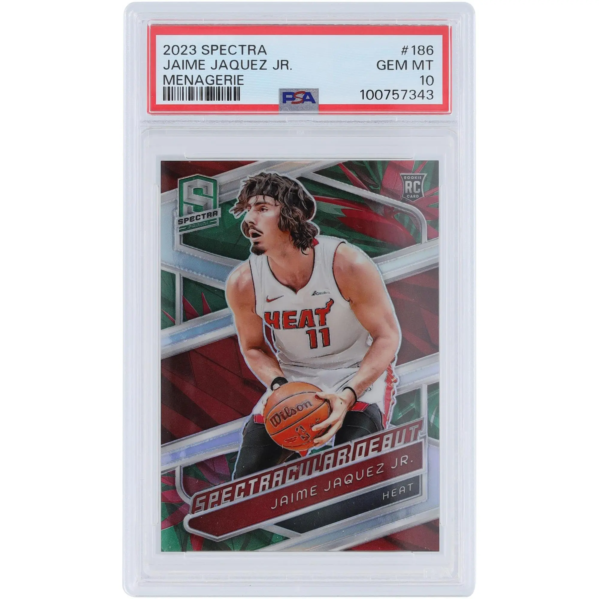 Jaime Jaquez Jr. Miami Heat 2023-24 Panini Spectra Menagerie #186 PSA Authenticated 10 Rookie Card - Fanatics Authentic Certified