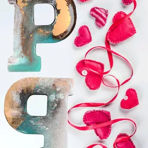 Handmade Large letter P for address,name plate or sign board(26 letters available)