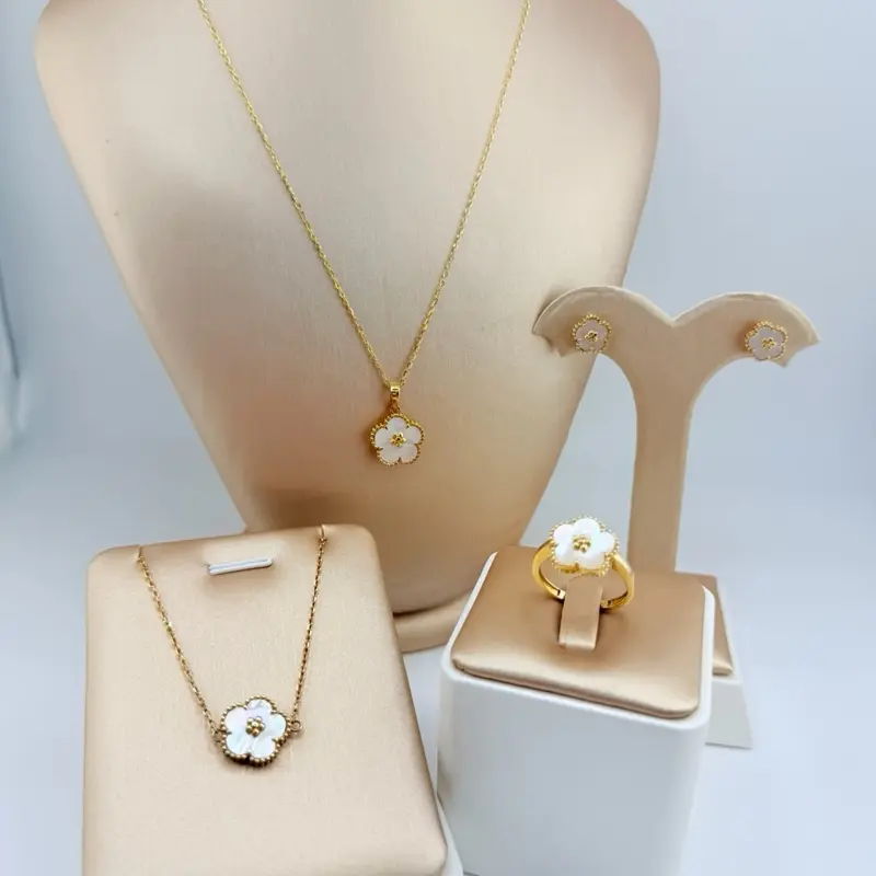 10kt Jewelry Set - Size 8 Ring, Chain not included