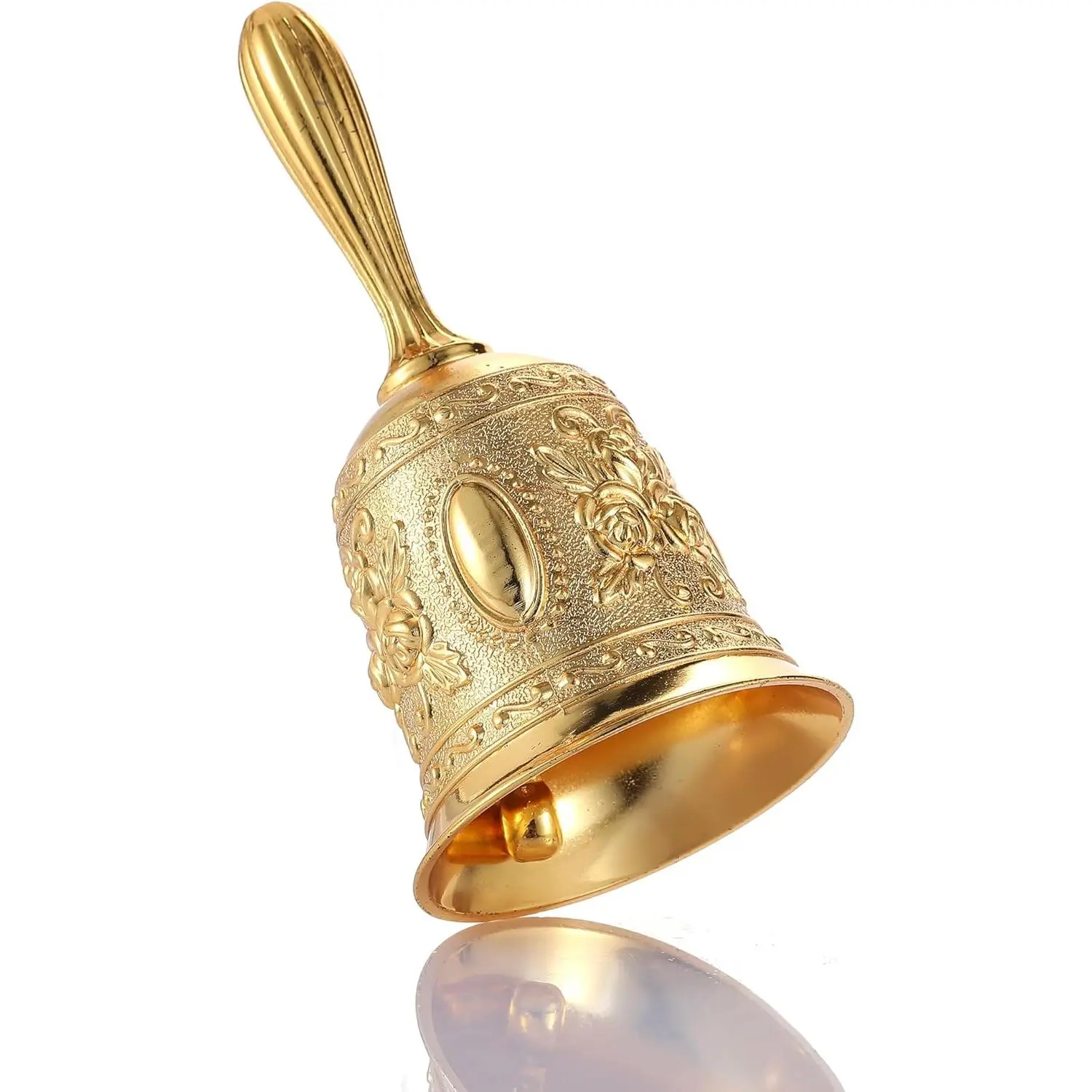 Super Loud Large Brass Hand Call Bell for Dinner Wedding Classroom Tibetan Meditation,  for Bedridden, Mom, Seniors, Teacher()