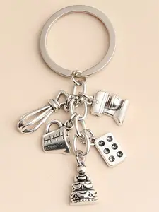 Unisex Mini Baking Tool Keychain, Cute Kitchen Utensil Pendant, Wallet Handbag Car Keychain, Versatile Accessory Set