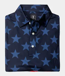 Stars and Stripes Polo - Mens Performance Golf Polo - U Suck at Golf