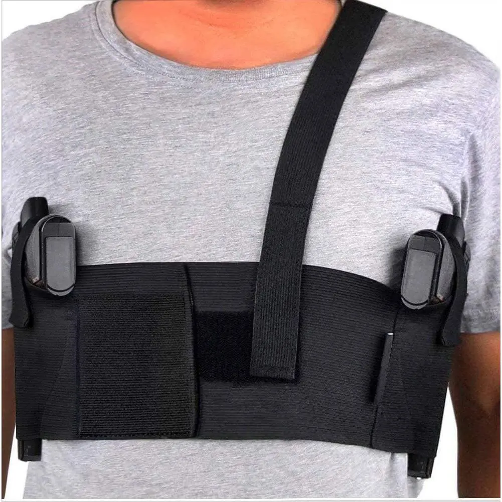 Tactical Concealed Shoulder Holster for Men and Women, Breathable Elastic Underarm Gun Rig with Ambidextrous Universal Pistol and Revolver Fit, Unisex