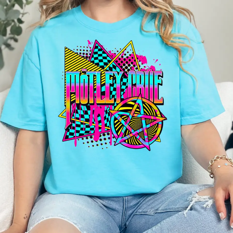 Comfort Colors Neon Tee-Motley Crue