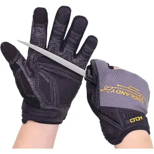 HANDLANDY Gardening Gloves with SBR Padding TPR Protector for Lawn Trimmer Gas Tool Electric Cordless Battery Powered Saw Vevor Anti Vibration Mechanic Work Gloves