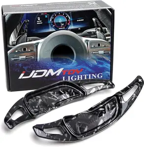 iJDMTOY Forged Caron Fiber Pattern/Style Larger Paddle Shifter Extensions For Mercedes AMG ONLY (A45 C63 E53 E63 S63 CLA45 GLA45 GLB35 GLC43 GLC63 GLE63 G63 G65)